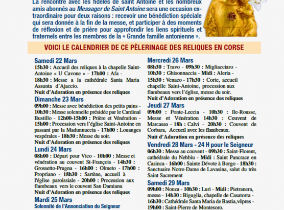  Una reliquia di Sant’Antone in pelegrinaghju in Corsica