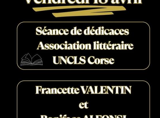 Dediche di Francette Valentin è Boniface Alfonsi à l’Icone café di Moriani u 18 d'aprile