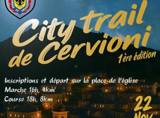 City Trail di Cervioni- Téléthon organisatu da l'amicale di i spinghjifochi di Cervioni sabbatu u 22 di nuvembre
