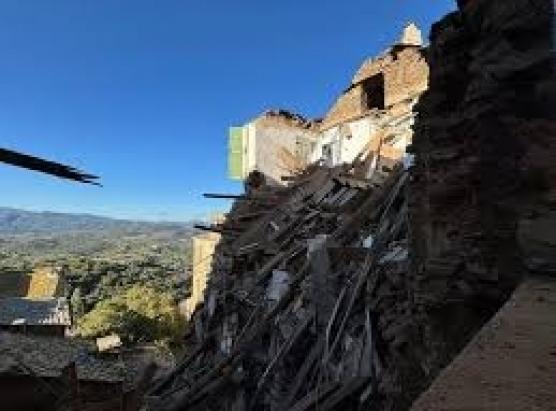 Una casa si sprufunda in Oletta
