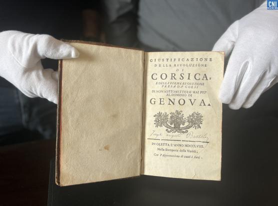 A Cullettività di Corsica hà acquistatu a seconda parte di u manuscrittu di a Giustificazione di Don Gregorio Salvini